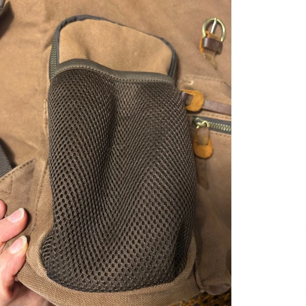 Lifewit‎ Backpack Rucksack Unisex Large Brown Canvas Leather Vintage Hiking Bag